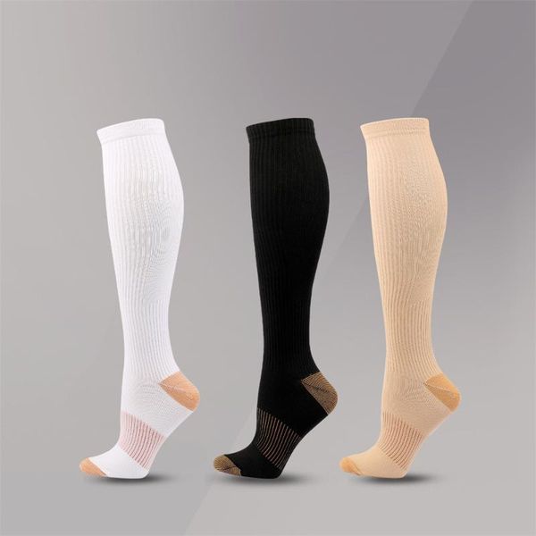 

sports socks 1 pairs compression for women pain colour comfortable athletic nylon nursing stockings sport running, Black