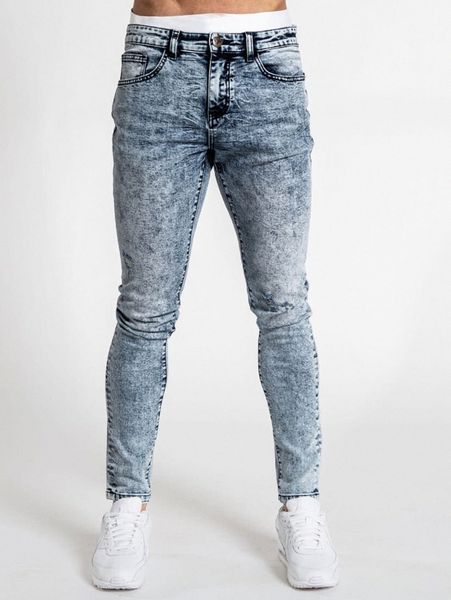

romwe guys tie dye washed jeans s3y1#, Blue
