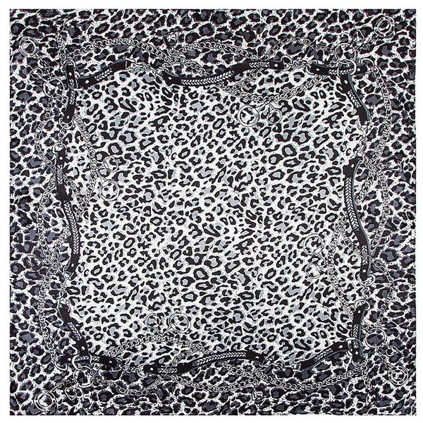 

scarves arrivals 60cm*60cm silk square scarf women spring leopard chain ladies wraps professional bag ribbon, Blue;gray