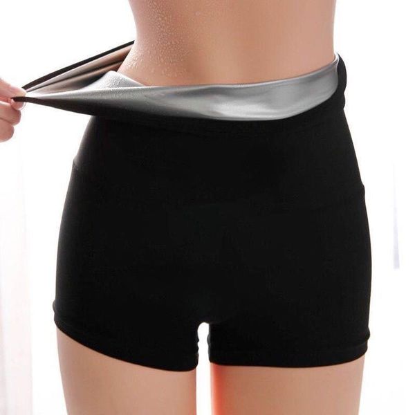 

gym clothing women sauna sweat pants thermo fat control legging body shapers fitness stretch panties waist slim shorts workout, White;black