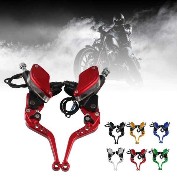 

motorcycle brakes 1pair 22cm 7/8 master cylinder levers hydraulic brake pump clutch handles handlebar lever reservoir set accessories