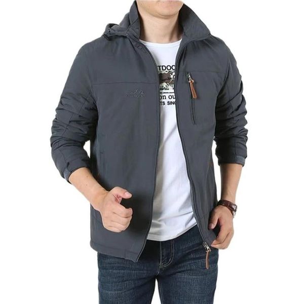 

men's jackets 2021 winter casual solid fashion slim bomber jacket man thick plus velvet hooded coat m-5xl, Black;brown