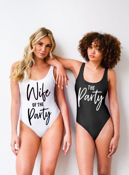 

one-piece suits bachelorette party wife of the one piece swimsuit bridal hen beach bathing suit bodysuits wedding swimwear 2021