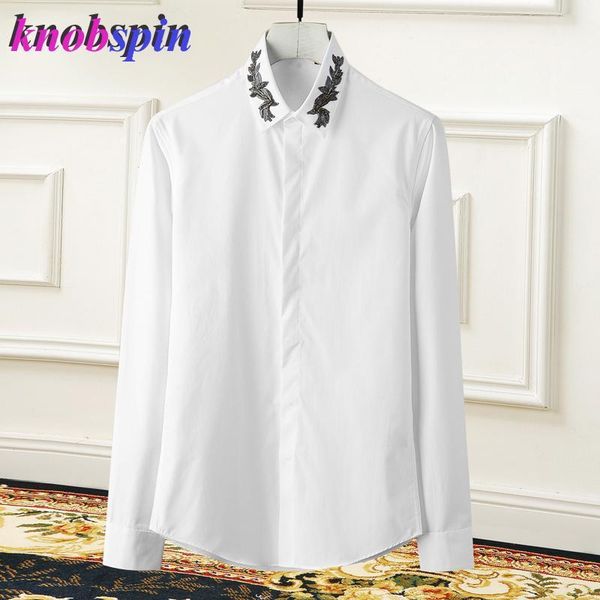 

brand business men shirt 2021 fashion solid long sleeve chemise homme comfortable slim men's shirts charm male cotton dress, White;black