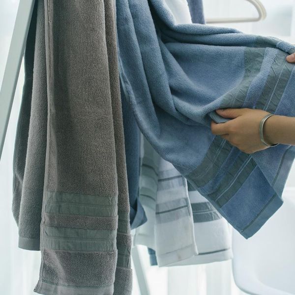 

towel 100% cotton striped bath high absorbent beach towels for adults soft bathroom