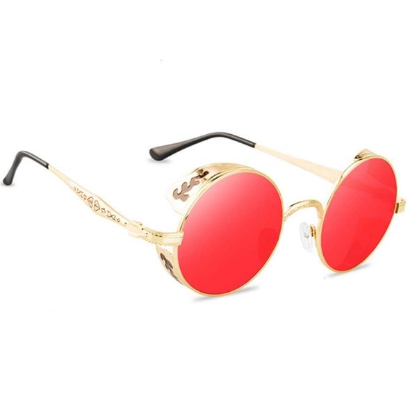 

sunglasses sunglasses steampunk vintage coating glasses women fashion round sunglasses men brand designer metal carving feminino ps0347, Black