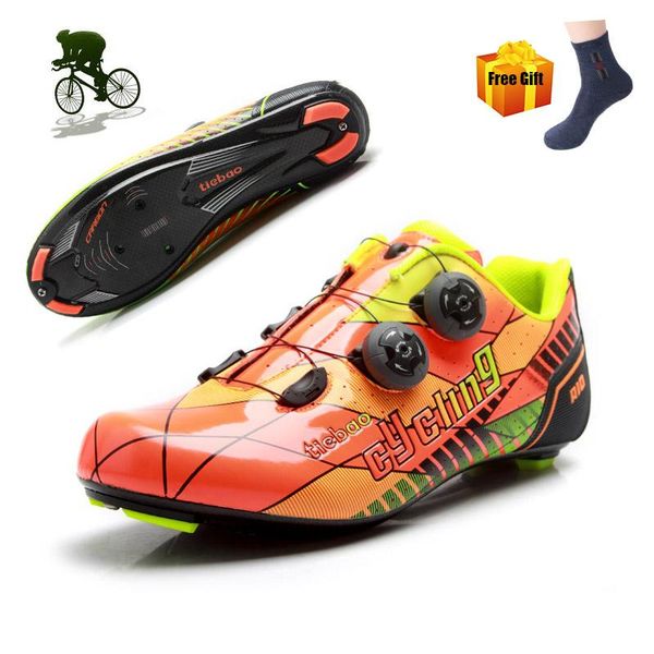 

colorful carbon cycling shoes men ultralight professional sport self-locking road spd bike sneakers sapatos ciclismo hombre footwear, Black