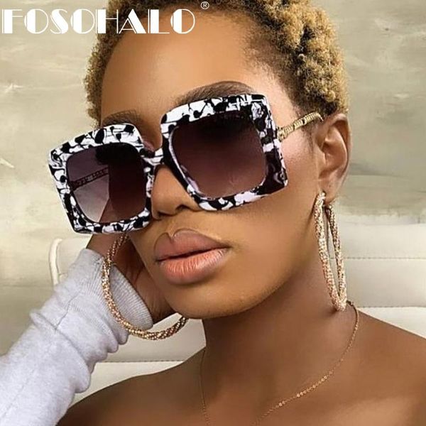 

sunglasses trendy square for women 2021 fashion polygon gradient female sun glasses uv400 vintage goggle oculos feminino, White;black