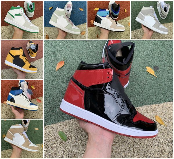 

2022 jumpman 1 og basketball shoes 1s mid barely orange bred university blue hand crafted hyper royal seafoam prototype linen tan gum mens t
