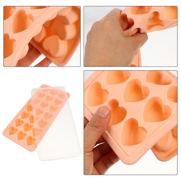 

heart shape stackable ice tray silicone cube mold easy release mould tissue boxes & napkins