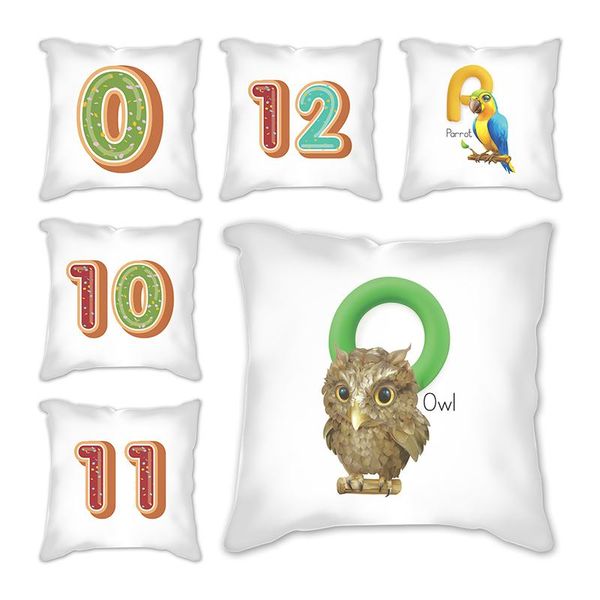 

cushion/decorative pillow modern nordic numbers and letters cushion cover cojine 45*45 kussenhoes throw case spring home decor living room