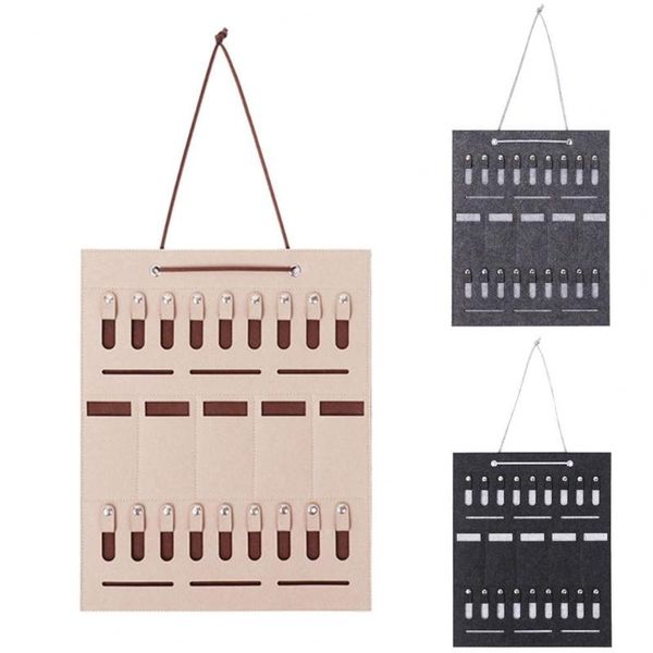 

storage bags hanging organizer multiple hooks multi-purpose felt cloth sunglasses earrings jewelry hanger for home