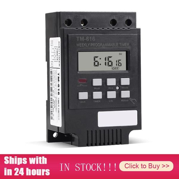 Timer TM616 30A AC 220V Interruttore orario digitale Timer elettronico programmabile settimanale Strumenti di carico