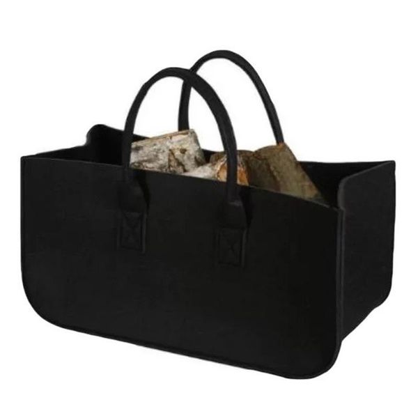 

storage bags felt bag fireplace wood basket fire pocket rack accessories carry