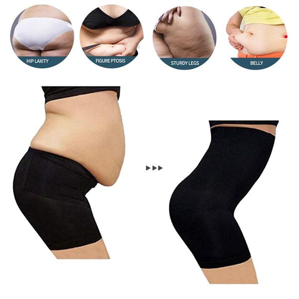 

women's shapers high waist tummy control panties women body shaper trainer slim shapewear hip pads slimming underwear bulifter fajas, Black;white