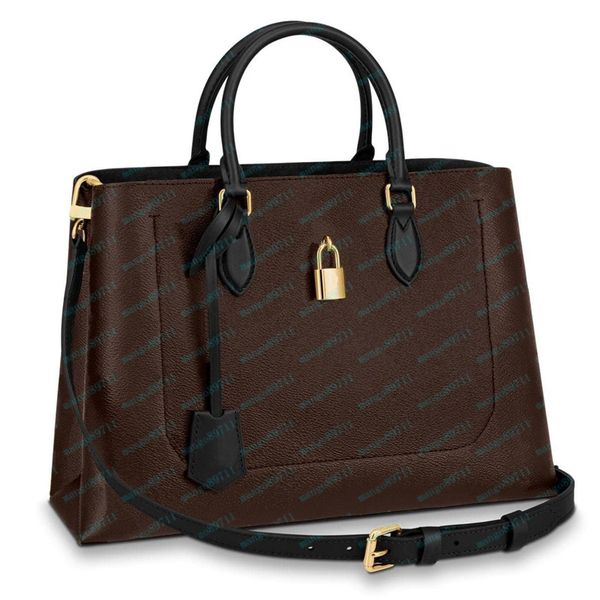 

purse handbag totes bag fashion floral letter lock leather shoulder/ crossbody bags