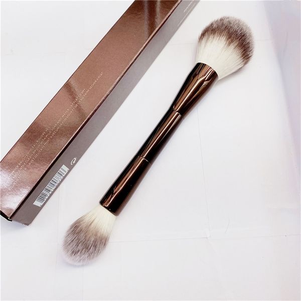 Escova de maquiagem de pó de véu de ampulheta - pó de pó duplo ajuste de cosméticos escova de maquiagem de cosméticos ultra suave cabelo sintético 210331