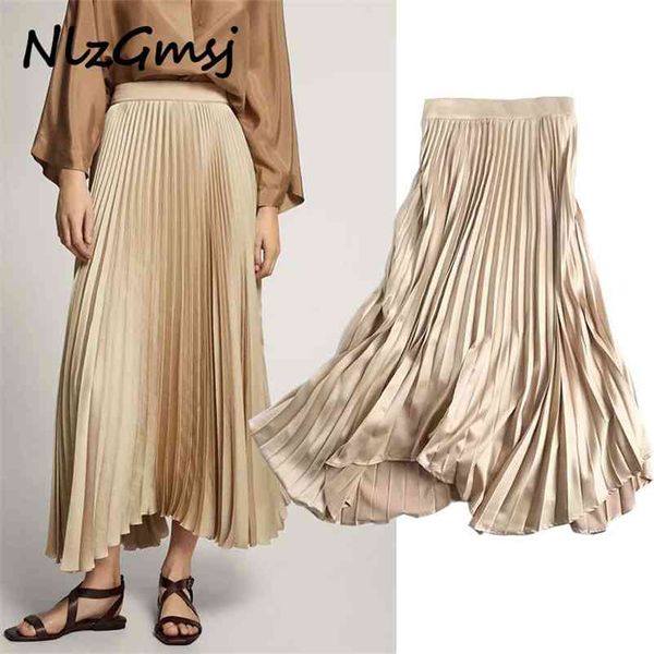 

women solid pleated long pants trousers vintage style strethy waist lady pantalon 210628, Black