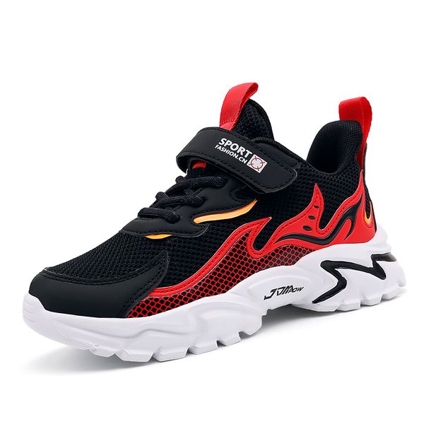 

kids shoes boys sneakers for boys sports shoes lightweight children leather waterproof casual walking shoes, Black