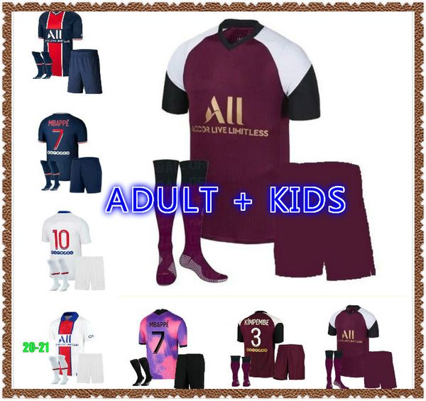 

kit mbappe verratti soccer jersey 2021 marquinhos kimpembe di maria kean football men shirt kids sets socks, Black;yellow