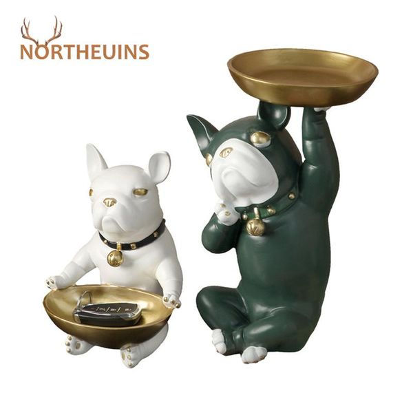 

decorative objects & figurines norhteuins resin dog storage modern animal statue interior home decor souvenirs for desk living room decorati