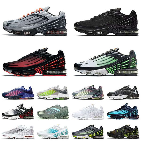 

2021 est tn 3 tuned iii plus 2 men women running shoes purple green radiant red triple black all white mens womens trainers sports