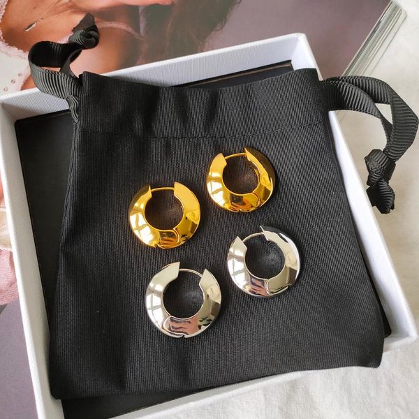 

stud simple geometric ring temperament wild circle earrings, Golden;silver