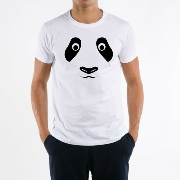 

panda t-shirt man, White;black
