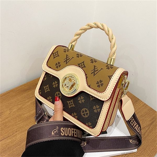 

outlet sale 80% off soft handbag women's 2022 new fashion printed single shoulder messenger small square