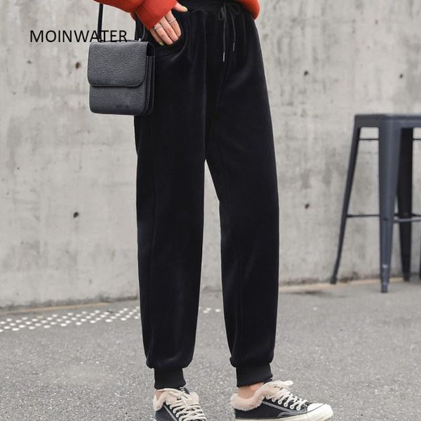 

women black pants lady casual trousers female soft long mp2021 women's & capris, Black;white