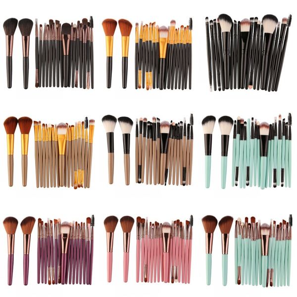 18-teiliges professionelles Make-up-Pinsel-Set für Schönheit, Kosmetik, Foundation, Rouge, Wimpern, Lippenstift, Kunsthaar-Pinsel-Set