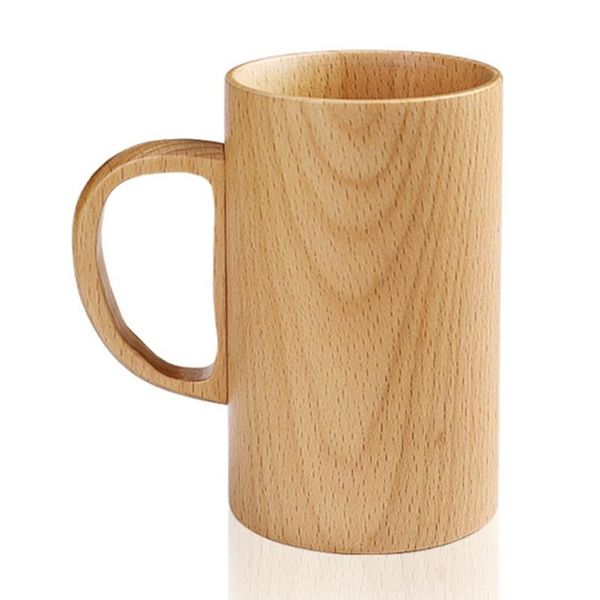 

mugs wooden coffee with handle for men women camping cup wood travel