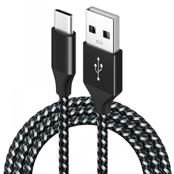

high speed aluminum alloy braided data charging cable for android mcrio v8/type-c mobile phone 1m 2m 3m 3ft 6ft 10ft cord high quality