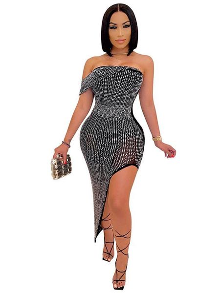 

casual dresses party short sequined summer women's dress, Black;gray