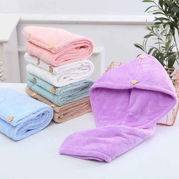 

towel tn 2021 quick-drying hair cap woman shower microfiber soft super absorbent bathroom accessories