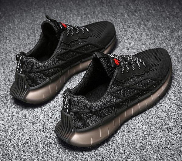 

men's shoes 2022 spring casual sports deodorant men flying woven mesh breathable shoe a0874 trend