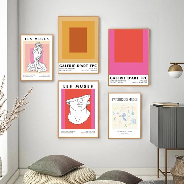 

unframed painting greek muse creative color geometric wall art poster