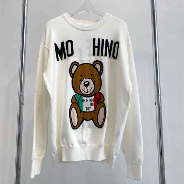 

design clothing mos 2021 early autumn new fashion round neck korean loose long sleeve sweater casual top, Black