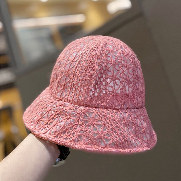 

net red knitted breathable hollow fisherman's hat, Blue;gray