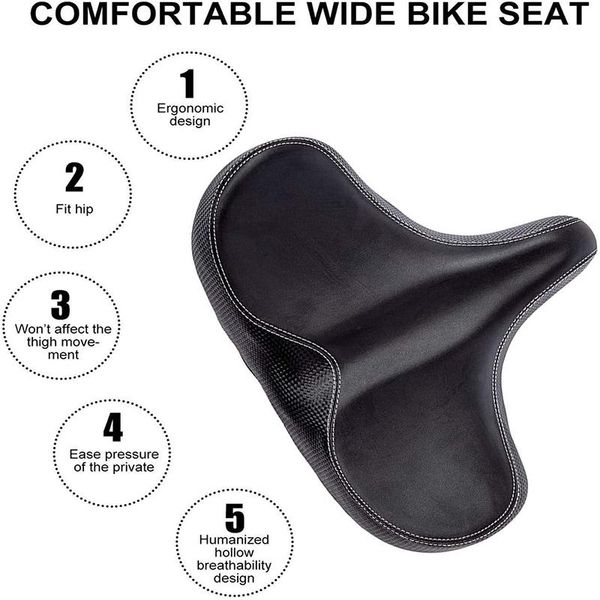 

bike saddles bicycle seat mtb saddle big busoft comfortable pad antiprostatic absorber wide men's cycling accessories