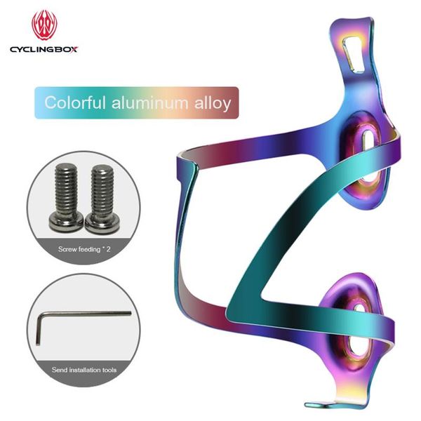 

water bottles & cages 1set aluminum alloy bicycle bottle cage colorful mountain mtb road bike drink cup kettle holder bracket cycling access