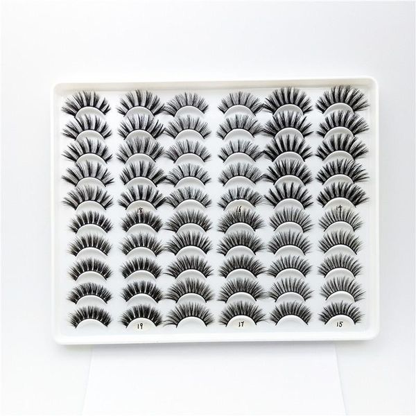 

30 pairs 6d faux mink lashes natural long false eyelashes volume fake makeup eyelash extension1