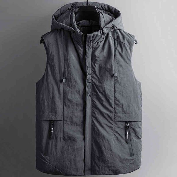 

white duck feather men's vt, svels hooded thermal et, 7xl large, black and gray, 90%