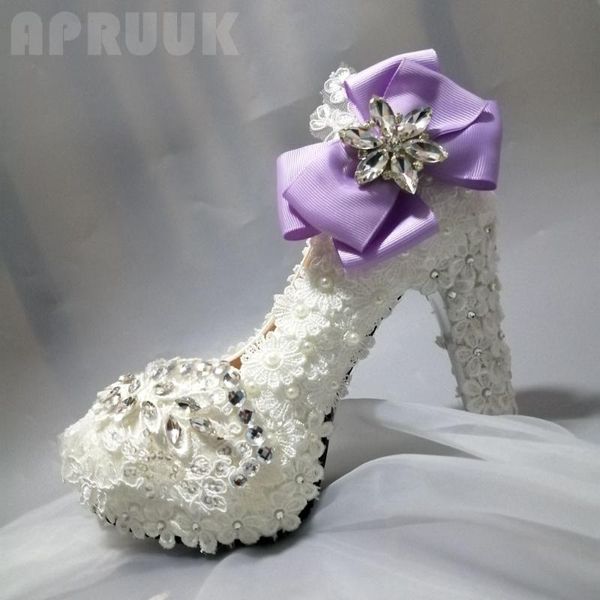 

dress shoes 2021 arrival round toes high heeled platforms lace pumps woman purple violet satin bow butterfly-knot rhinestones pump, Black