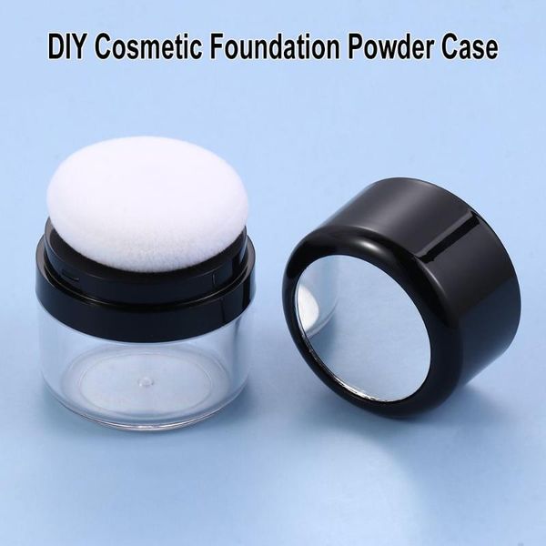 

storage bottles & jars cosmetic foundation powder case blusher finishing jar with mirror loose box travel portable