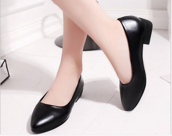 

winter autumn platform women pumps shoes woman thick high heels female black soft leather mid heel dress