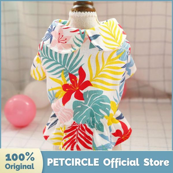 

dog apparel petcircle clothes puppy teddy schnauzer pomeranian chihuahua bichon cute pet hawaiian flower skirt dress