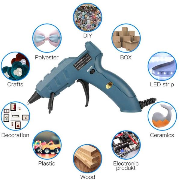 

glue guns gun tool kit temperature adjustment 50w/100w for crafts repair profes diy use 11mm sticks pure copper nozzle