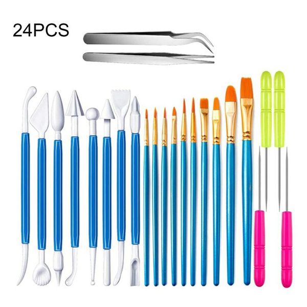 

craft tools 24 pieces cookie decorating fondant cake tool set modeling