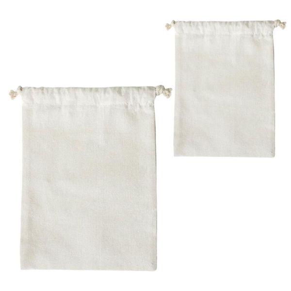 

storage bags 2pcs cotton linen home use flour pouches multi-functional